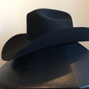 Resistol 3X Black Cowboy Hat Size 7-3/8